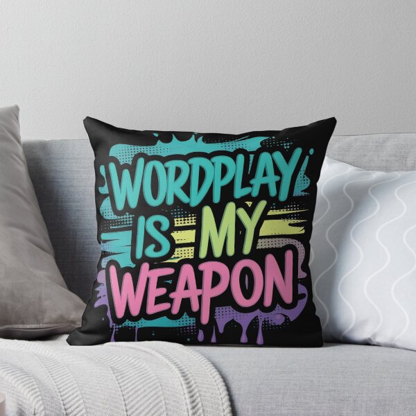 Item preview, Wordplay is my weapon Retro Rap Icons 90s Hip Hop Music Design designed and sold by RadDeck.