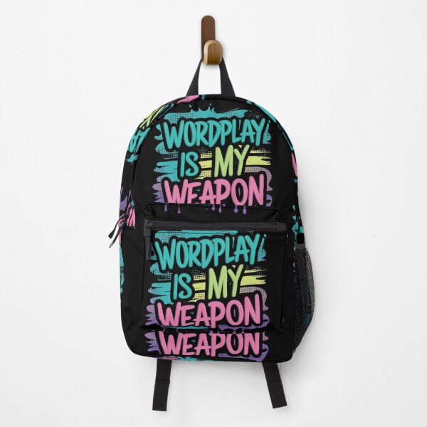 Item preview, Wordplay is my weapon Retro Rap Icons 90s Hip Hop Music Design designed and sold by RadDeck.