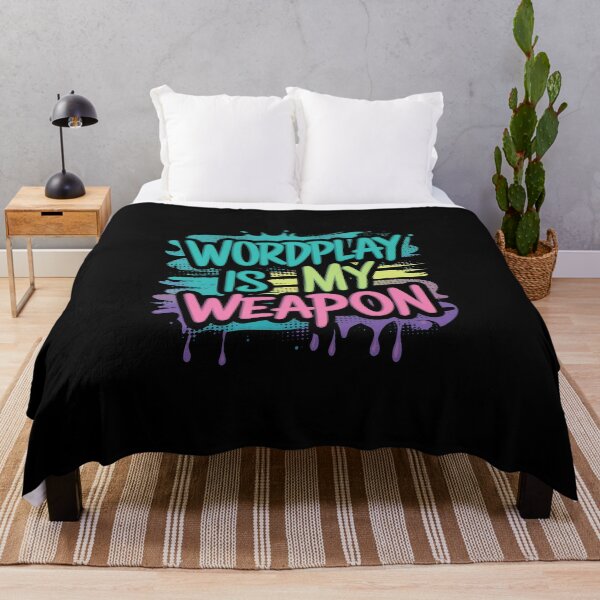 Item preview, Wordplay is my weapon Retro Rap Icons 90s Hip Hop Music Design designed and sold by RadDeck.