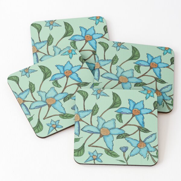 Item preview, Blue Flowers entwined. designed and sold by BeeDazzzled.