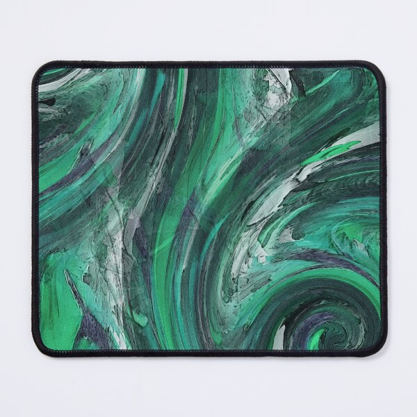 Item preview, Retro Green Marble Wave Swirl Pattern designed and sold by Artistestella.