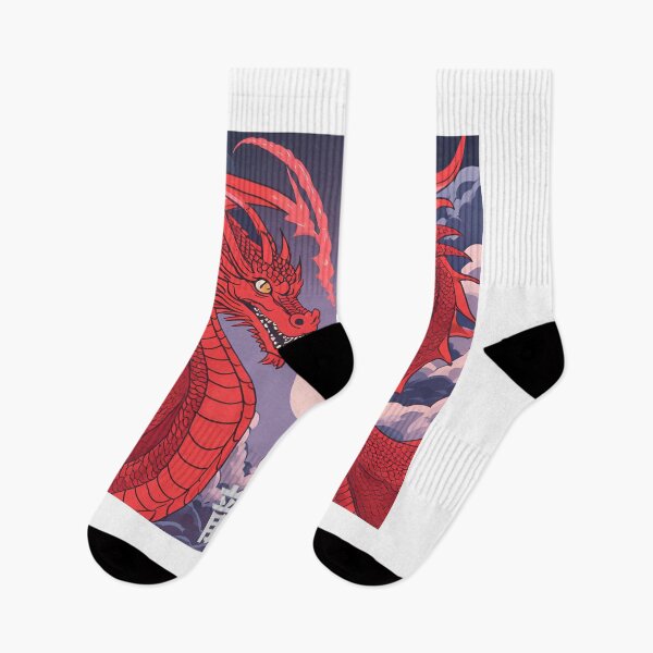 Item preview, Two Red Dragons and the Moon Kanji Japan designed and sold by AsianWalking.
