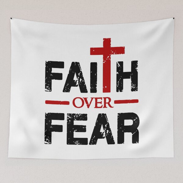 Item preview, Faith Over Fear (Black & Red Version) Distressed designed and sold by Infinite Inspirations.