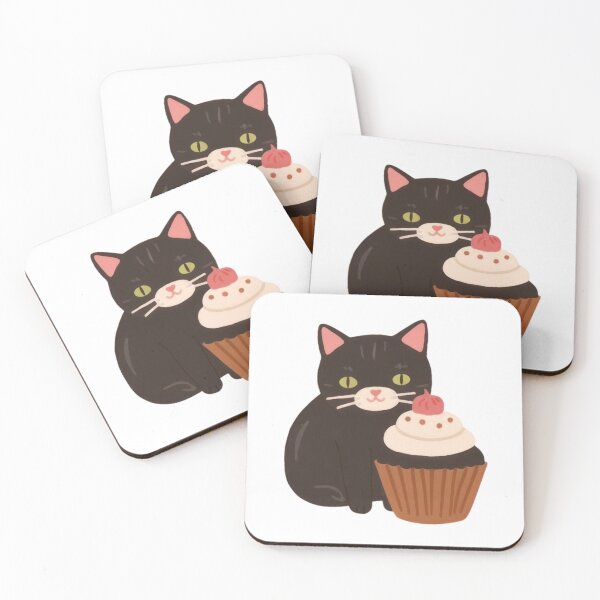 Item preview, Cute chubby funny kitty cupcake lover. designed and sold by SaraSumi.