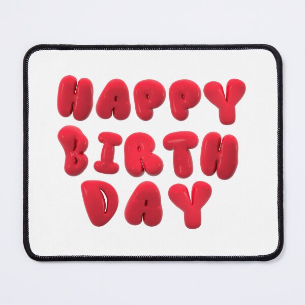 Item preview, "Happy Birthday Red Candy Letters Design" designed and sold by Mahakamel.