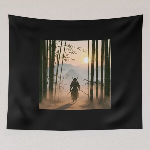 Item preview, paseo samurai japonés al amanecer designed and sold by graphicnew.