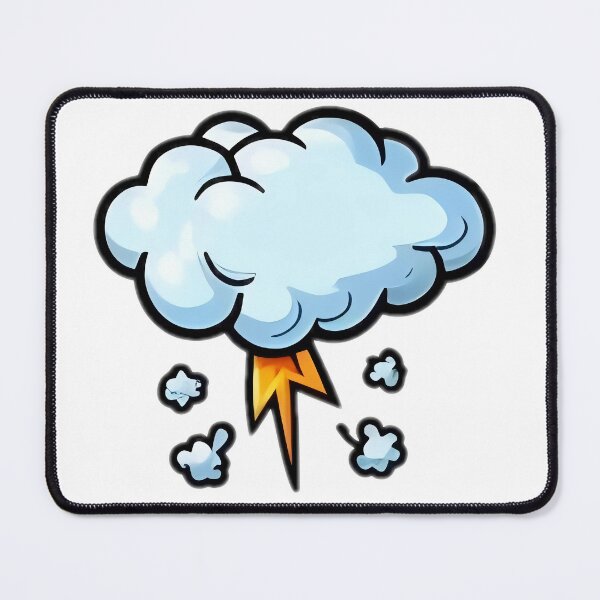 Item preview, Electric Sky Thundercloud Cartoon designed and sold by StickyGuys.