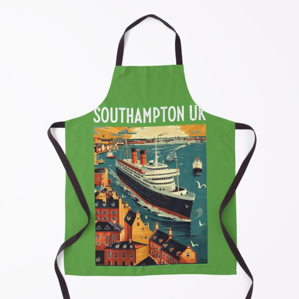 Item preview,  Southampton UK travel poster in the style of 50s screen print travel posters designed and sold by windmildesigner.