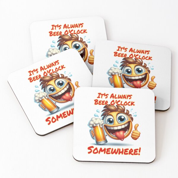 Item preview, It's always beer o'clock, somewhere!  designed and sold by Black Sands Art.