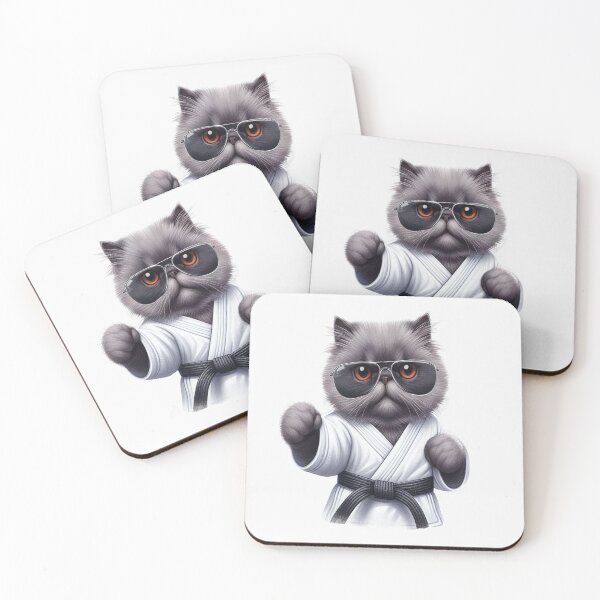 Item preview, Karate Cat | Cute Persian Cat | Black Belt designed and sold by Chic-Fun.
