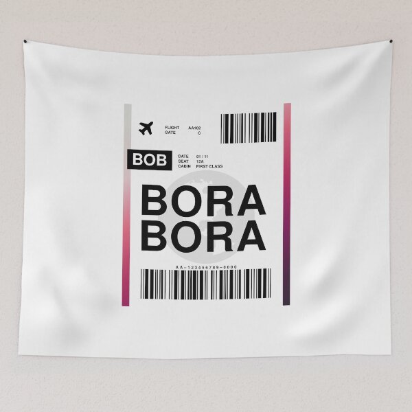 Item preview, Bora Bora Boarding Pass designed and sold by RabbitK.