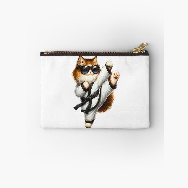 Item preview, Karate Cat | Cute Anime Fluffy Kitten | Black Belt designed and sold by Chic-Fun.