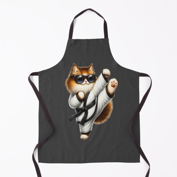 Item preview, Karate Cat | Cute Anime Fluffy Kitten | Black Belt designed and sold by Chic-Fun.