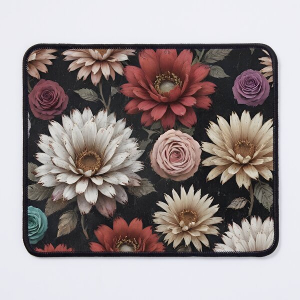 Item preview, Grunge Flower Pattern, dark gothic flowers designed and sold by patterncrow.