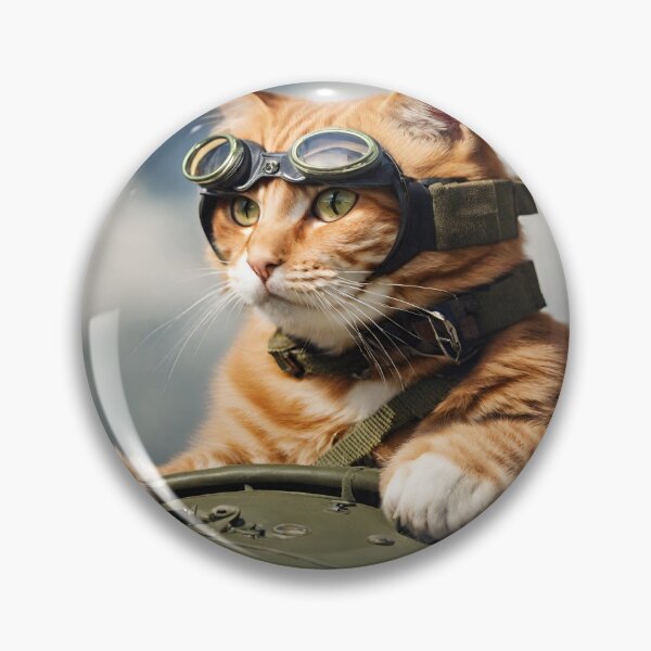 Item preview, TRIGG DOES THAT - Flying Ace Pilot Ginger Cat designed and sold by TriggDoesThat.