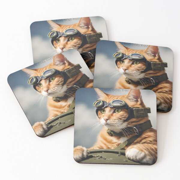 Item preview, TRIGG DOES THAT - Flying Ace Pilot Ginger Cat designed and sold by TriggDoesThat.