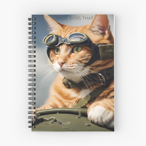 Item preview, TRIGG DOES THAT - Flying Ace Pilot Ginger Cat designed and sold by TriggDoesThat.