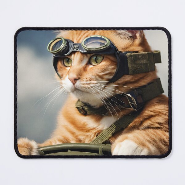 Item preview, TRIGG DOES THAT - Flying Ace Pilot Ginger Cat designed and sold by TriggDoesThat.