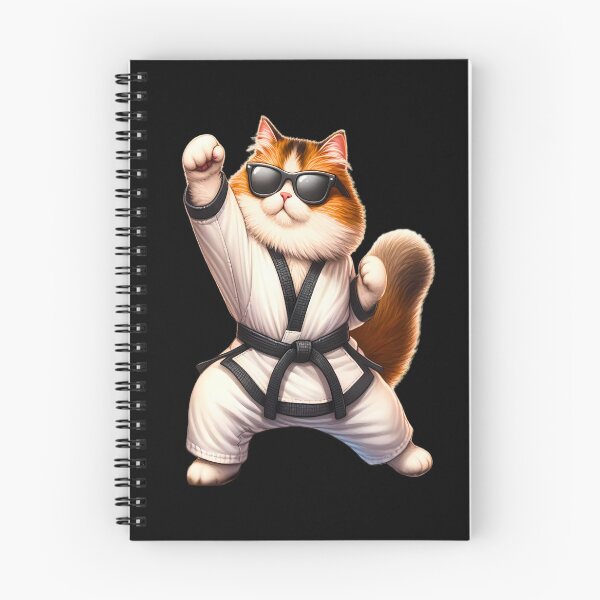 Item preview, Karate Cat | Cute Anime Fluffy Kitten | Black Belt designed and sold by Chic-Fun.