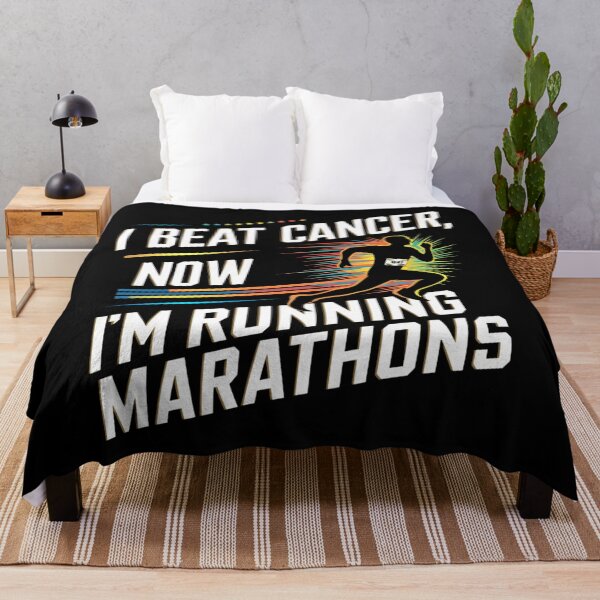 Item preview, I Beat Cancer Now I'm Running Marathons designed and sold by SewnMemories.