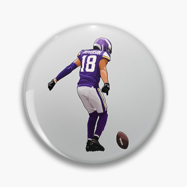 Item preview, Justin Jefferson No.18 Celebrate Touchdown Art designed and sold by EndZoneEmporium.