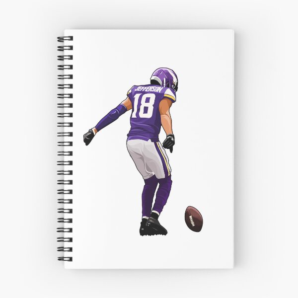 Item preview, Justin Jefferson No.18 Celebrate Touchdown Art designed and sold by EndZoneEmporium.