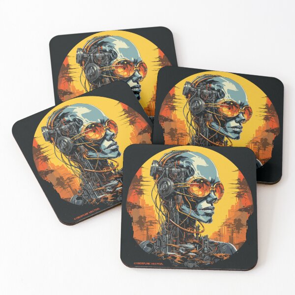 Item preview, Cyberpunk Robot Beautiful Woman Vector 9 designed and sold by IBTees.