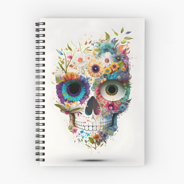 Item preview, Colorful flower skull shape digital art  designed and sold by joyandoman.