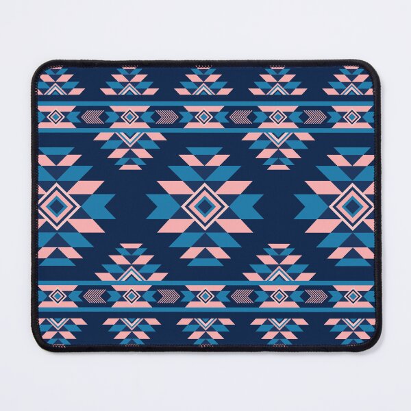 Item preview, Blue Pink American Native, Tribal Aztec pattern art. designed and sold by teaw-teaw.