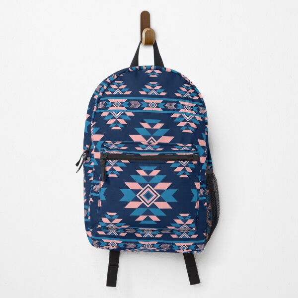 Item preview, Blue Pink American Native, Tribal Aztec pattern art. designed and sold by teaw-teaw.