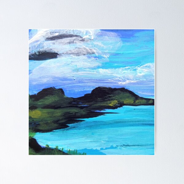 Item preview, Lake Balaton Landscape Painting designed and sold by Liliaphylla.