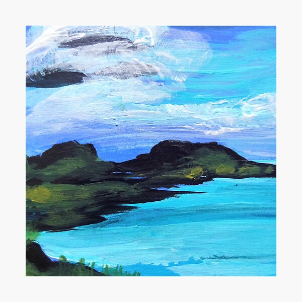 Item preview, Lake Balaton Landscape Painting designed and sold by Liliaphylla.