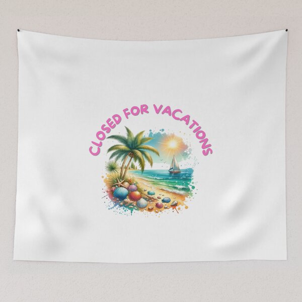 Item preview, CLOSED FOR SUMMER VACATIONS, VERY COLORFUL designed and sold by lunacoco81.