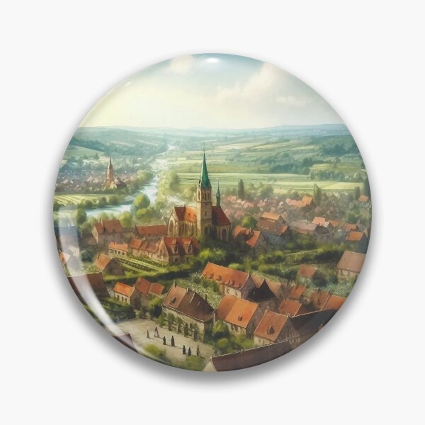 Item preview, Enchanted Medieval Village designed and sold by Jolly-Drawings.