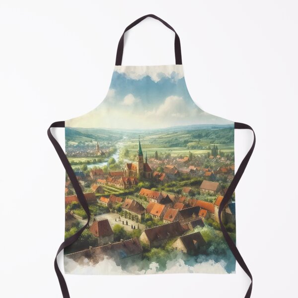 Item preview, Enchanted Medieval Village designed and sold by Jolly-Drawings.