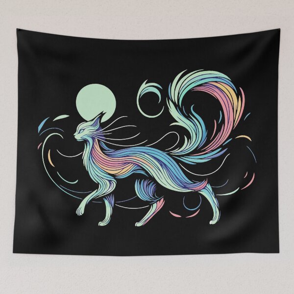 Item preview, Swirl Beauty Cat, Cat with moon designed and sold by cutenesss.