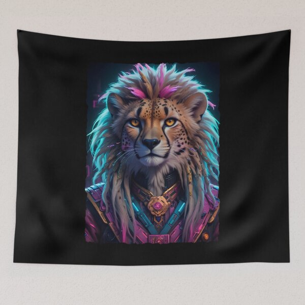 Item preview, Futuristic And Colorful Majestic Leopard Face designed and sold by Adelberton.