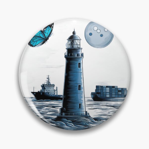 Item preview, Moonlit Ocean Lighthouse Scene designed and sold by MyNiceDesigns.