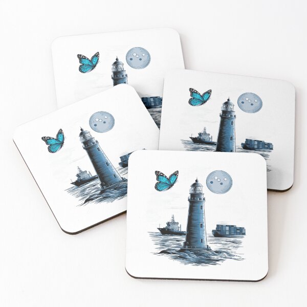 Item preview, Moonlit Ocean Lighthouse Scene designed and sold by MyNiceDesigns.