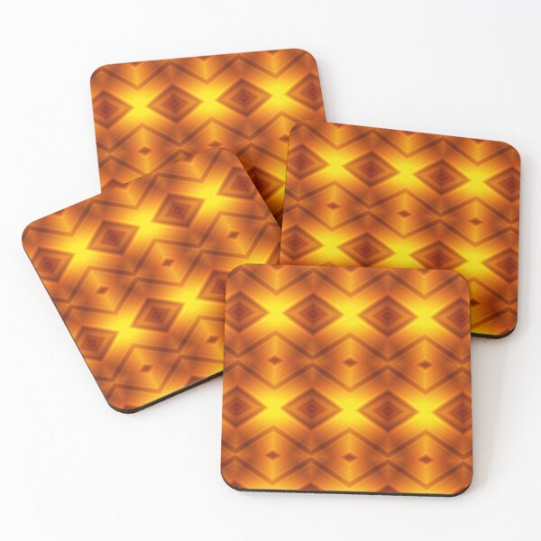 Item preview, Orange and yellow shiny shapes pattern  designed and sold by roshana3.