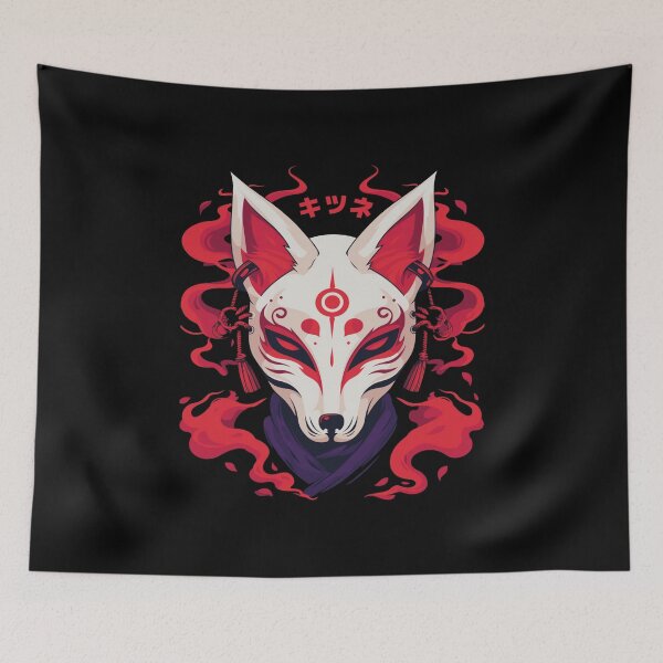 Item preview, Japanese demon mask AKM_10 designed and sold by NoNeed4InK.