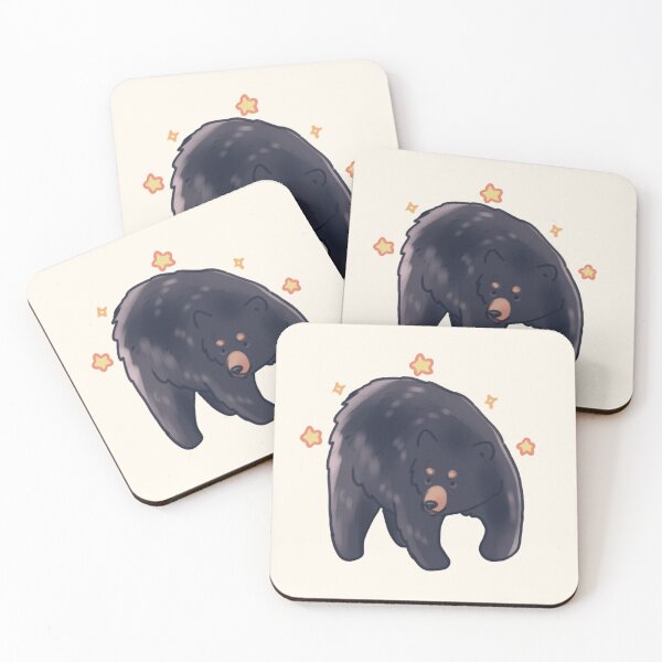 Item preview, Cute Black bear with stars  designed and sold by Artofmayara.