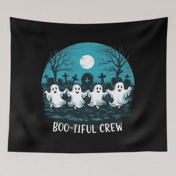 Item preview, "Boo-tiful Crew" Friendly Ghosts in Graveyard designed and sold by MyNiceDesigns.