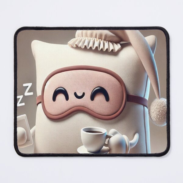 Item preview, Cute Pillow Character Enjoying Coffee	 designed and sold by moiecuoii.