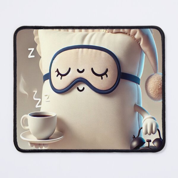 Item preview, Sleepy Pillow with Alarm Clock and Coffee	 designed and sold by moiecuoii.