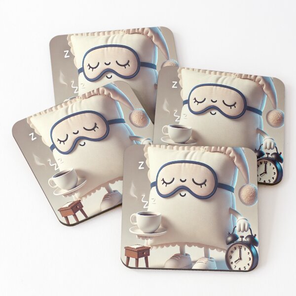 Item preview, Sleepy Pillow with Alarm Clock and Coffee	 designed and sold by moiecuoii.
