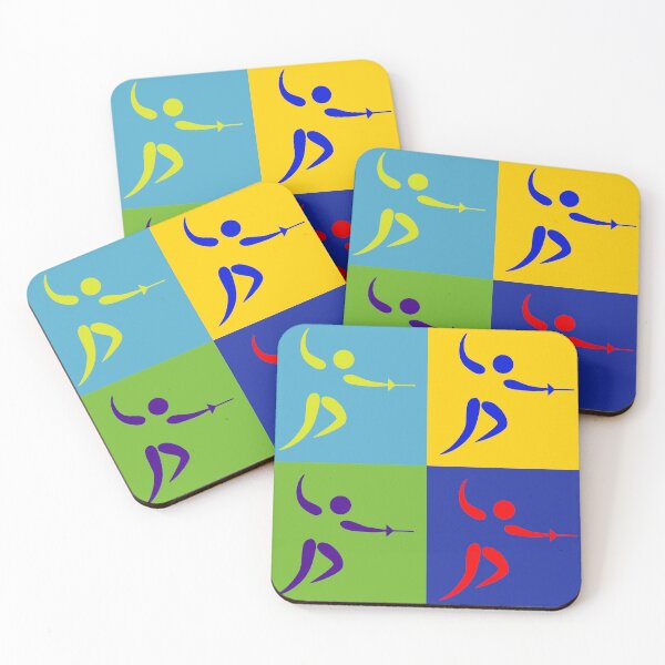 Item preview, Olympic Sports Series Classic Colored Art Fencing designed and sold by Felipe G Studio.