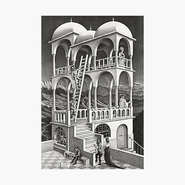 Vista previa del artículo con la obra «Belvedere, Escher, 1958, Impresión de arte, Imp-Art, Maurits Cornelis Escher, Ilusión óptica, Regalo de Maurits Escher, Arte de Maurits Cornelis Escher», diseñado y vendido por Artistic Gift Print.