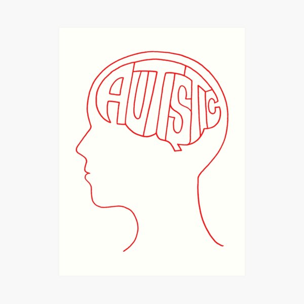 Autistic Mind – Red Art Print