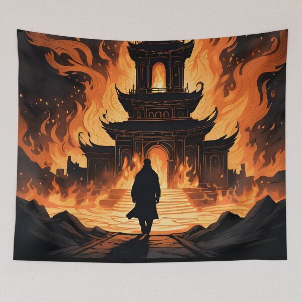 Item preview, Enchanted Flaming Tower designed and sold by ByteyCreatives.